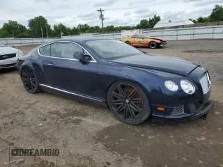2013 Bentley Continental GT with VIN SCBFC7ZA4DC084868, listed as a Copart auction lot 54187554 with Not Provided miles and Salvage Title. Bid and sale history available at DreamBid. Image 4.