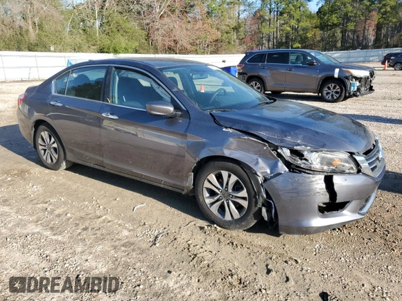 2014 Honda Accord Sedan LX with VIN 1HGCR2F3XEA002812, listed as a Copart auction lot 49377935 with 201,218 mi miles and Salvage Title. Bid and sale history available at carsss.com. Image 4.