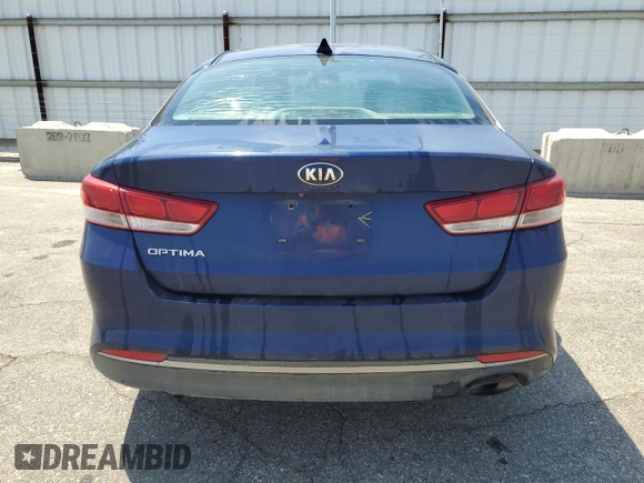 2017 Kia Optima LX with VIN 5XXGT4L32HG123232, listed as a Copart auction lot 55656235 with 201,138 mi miles and Clean Title. Bid and sale history available at carsss.com. Image 6.