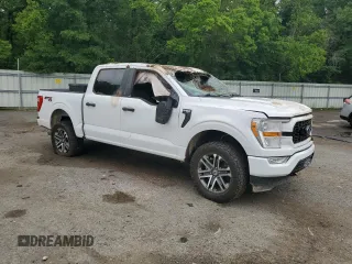 2022 Ford F-150 XL with VIN 1FTFW1E58NKD55917, listed as a Copart auction lot 54218595 with 64,488 mi miles and Salvage title. Bid and sale history available at DreamBid. Image 4.