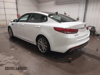 2016 Kia Optima SXL Turbo with VIN 5XXGV4L21GG073147, listed as a IAAI auction lot 41504517 with 130,467 mi miles. Bid and sale history available at carsss.com. Image 3.