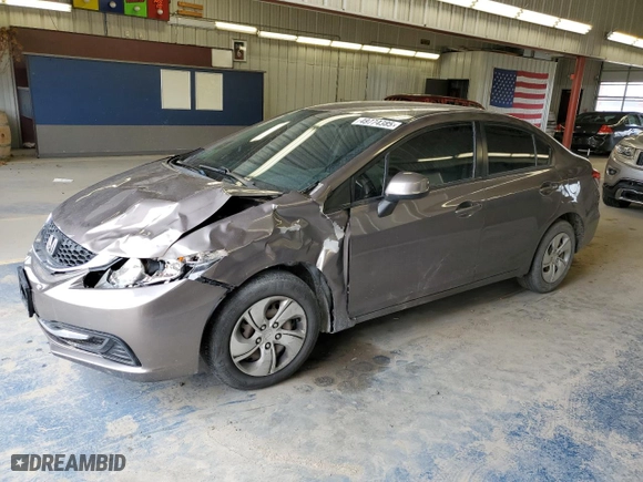 2013 Honda Civic Sdn LX with VIN 19XFB2F50DE096096, listed as a Copart auction lot 49774385 with 110,874 mi miles and Salvage Title. Bid and sale history available at carsss.com. Image 1.