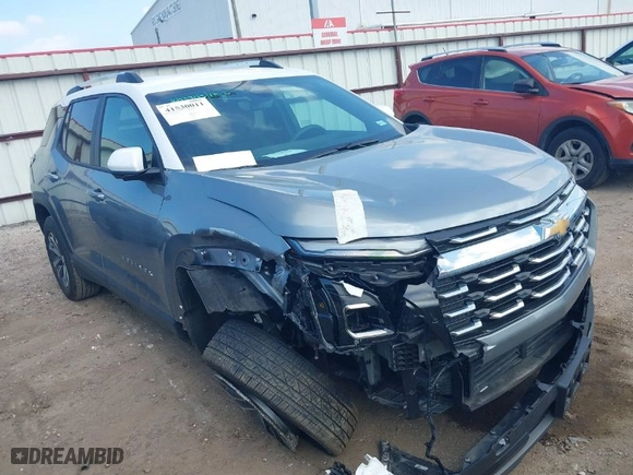 2025 Chevrolet Equinox FWD LT with VIN 3GNAXHEG3SL118237, listed as a IAAI auction lot 41530011 with 5,707 mi miles. Bid and sale history available at carsss.com. Image 1.