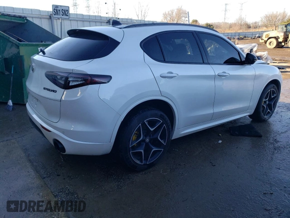 2020 Alfa Romeo Stelvio Ti z VIN ZASPAKBNXL7C93313, wystawiony jako Copart lot #46082005 z przebiegiem 42 508 mil mil oraz Szkoda całkowita • Salvage title. Historia ofert i sprzedaży dostępna na DreamBid. Obrazek 3.