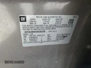 2010 GMC Terrain SLT-2 with VIN 2CTALHEW3A6382285, listed as a Copart auction lot 87688835 with 143,311 mi miles and Salvage Title. Bid and sale history available at carsss.com. Image 13.