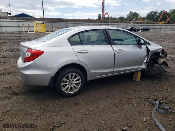 2012 Honda Civic Sdn EX-L with VIN 19XFB2F97CE013880, listed as a Copart auction lot 59819494 with 222,678 mi miles and Salvage Title. Bid and sale history available at carsss.com. Image 3.