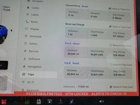 2020 Tesla Model 3 Long Range z VIN 5YJ3E1EB3LF667522, wystawiony jako Copart lot #57421145 z przebiegiem 77 821 mil mil oraz Szkoda całkowita • Salvage title. Historia ofert i sprzedaży dostępna na DreamBid. Obrazek 9.