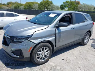 2024 Chevrolet Equinox LS with VIN 3GNAXHEG9RL168375, listed as a IAAI auction lot 42056222 with 8,615 mi miles and . Bid and sale history available at DreamBid. Image 2.