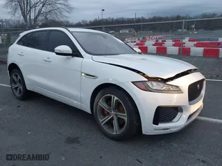 2018 Jaguar F-PACE S with VIN SADCM2FV0JA293706, listed as a IAAI auction lot 41137370 with 1 mi miles. Bid and sale history available at carsss.com. Image 1.