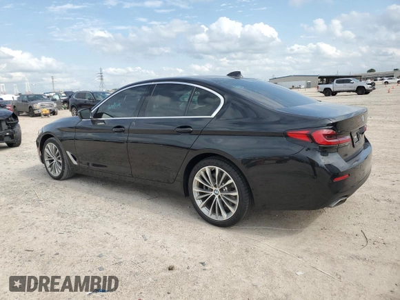 2023 BMW 5 Series 540i with VIN WBA53BJ07PCM01445, listed as a Copart auction lot 55084525 with 20,598 mi miles and Salvage title. Bid and sale history available at DreamBid. Image 2.