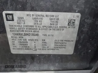 2017 GMC Acadia Denali z VIN 1GKKNXLS8HZ135349, wystawiony jako IAAI lot #42288358 z przebiegiem 130 093 mil mil oraz . Historia ofert i sprzedaży dostępna na DreamBid. Obrazek 9.