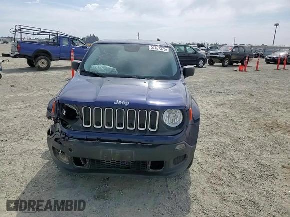 2017 Jeep Renegade Sport с VIN ZACCJBAB2HPG21509, выставлен на аукционе Copart как лот 53107375 с пробегом 54 565 миль миль и Списание • Salvage title. История ставок и продаж доступна на DreamBid. Изображение 11.
