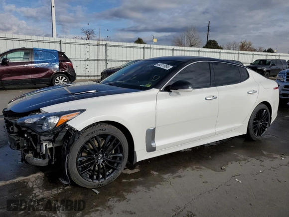 2018 Kia Stinger with VIN KNAE15LA7J6031374, listed as a Copart auction lot 46311994 with 120,722 mi miles and Salvage Title. Bid and sale history available at DreamBid. Image 1.