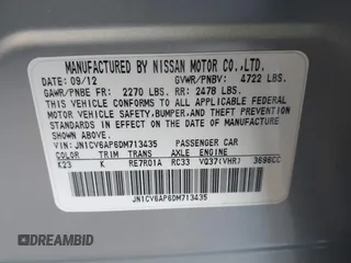2013 Infiniti G37 Journey with VIN JN1CV6AP6DM713435, listed as a IAAI auction lot 42020787 with 137,369 mi miles and . Bid and sale history available at DreamBid. Image 9.