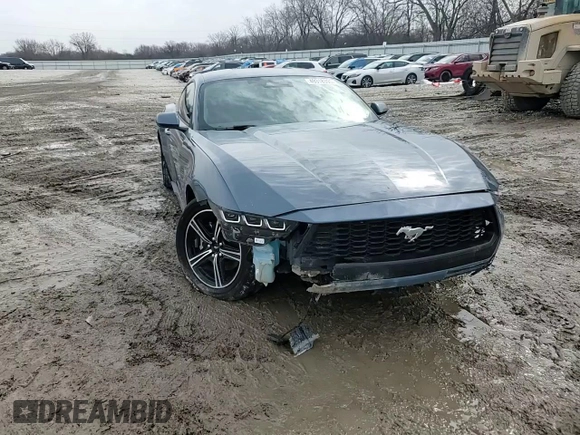 2025 Ford Mustang EcoBoost with VIN 1FA6P8TH9S5104519, listed as a Copart auction lot 49318395 with 1,852 mi miles and Salvage Title. Bid and sale history available at carsss.com. Image 13.