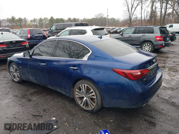 2018 Infiniti Q50 3.0t LUXE with VIN JN1EV7AR9JM430622, listed as a IAAI auction lot 41950920 with 88,588 mi miles. Bid and sale history available at carsss.com. Image 14.