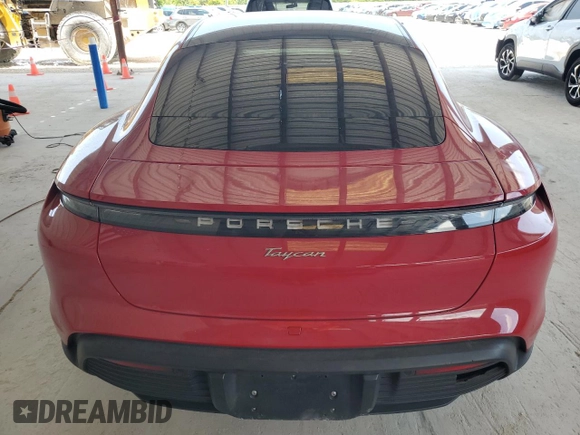 2022 Porsche Taycan with VIN WP0AA2Y15NSA10998, listed as a Copart auction lot 57882945 with Not provided miles and Salvage title. Bid and sale history available at DreamBid. Image 6.