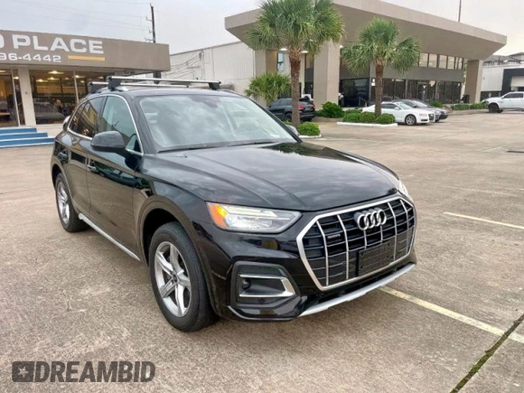 2021 Audi Q5 Premium z VIN WA1AAAFY8M2003513, wystawiony jako Copart lot #59569575 z przebiegiem 87 242 mil mil oraz Czysty tytuł • Clean title. Historia ofert i sprzedaży dostępna na DreamBid. Obrazek 1.