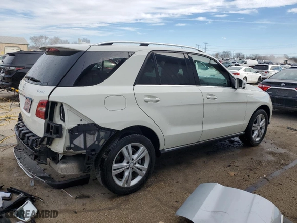2013 Mercedes-Benz M-Class ML 350 with VIN 4JGDA5HB1DA245645, listed as a Copart auction lot 47526055 with 153,733 mi miles and Salvage Title. Bid and sale history available at carsss.com. Image 3.