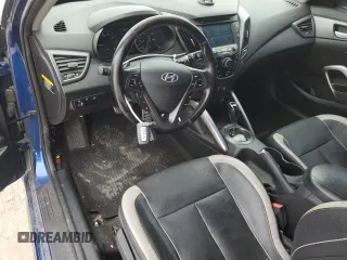 2015 Hyundai Veloster Turbo with VIN KMHTC6AE7FU242010, listed as a Copart auction lot 49506985 with 117,867 mi miles and Salvage Title. Bid and sale history available at carsss.com. Image 8.