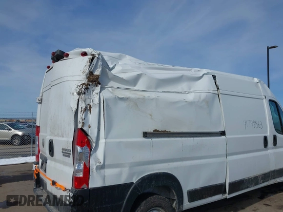 2023 Ram ProMaster Cargo with VIN 3C6LRVDG9PE567047, listed as a IAAI auction lot 41748863 with 186,717 mi miles. Bid and sale history available at carsss.com. Image 6.