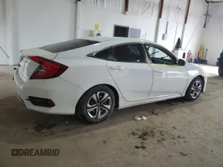 2018 Honda Civic LX with VIN 19XFC2F50JE205598, listed as a Copart auction lot 46162545 with 136,835 mi miles and Salvage Title. Bid and sale history available at DreamBid. Image 3.