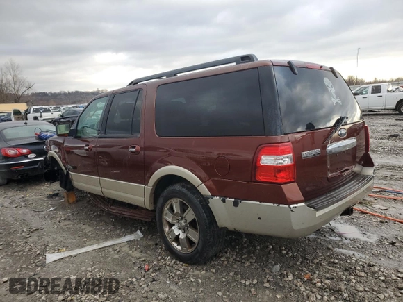 2007 Ford Expedition Max Eddie Bauer with VIN 1FMFK18587LA08345, listed as a Copart auction lot 84969934 with 185,177 mi miles and Salvage Title. Bid and sale history available at DreamBid. Image 2.