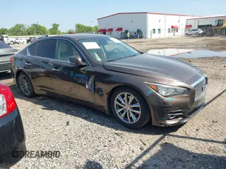 2014 Infiniti Q50 Hybrid Premium with VIN JN1AV7AP7EM691329, listed as a IAAI auction lot 41858913 with 144,688 mi miles and . Bid and sale history available at DreamBid. Image 1.