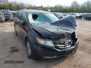 2015 Honda Odyssey EX-L z VIN 5FNRL5H60FB085047, wystawiony jako IAAI lot #42045345 z przebiegiem 180 323 mil mil oraz . Historia ofert i sprzedaży dostępna na DreamBid. Obrazek 1.