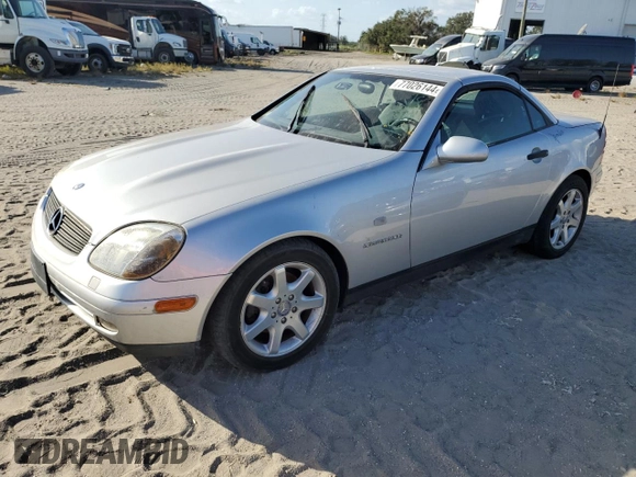 1998 Mercedes-Benz SLK-Class with VIN WDBKK47F6WF059935, listed as a Copart auction lot 77026144 with Not Provided miles and Non Repairable. Bid and sale history available at carsss.com. Image 1.
