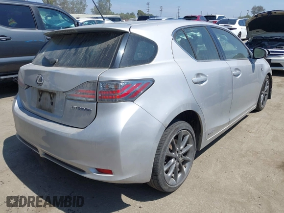 2012 Lexus CT 200h with VIN JTHKD5BH9C2058922, listed as a IAAI auction lot 42485928 with Not provided miles and . Bid and sale history available at DreamBid. Image 4.