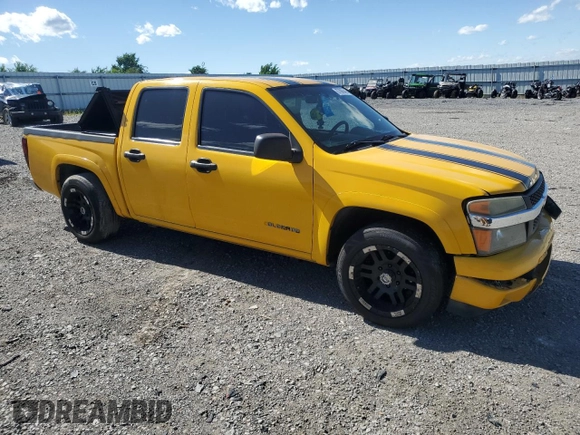 2005 Chevrolet Colorado 1SJ LS ZQ8 with VIN 1GCCS136558270055, listed as a Copart auction lot 57886645 with Not provided miles and Salvage title. Bid and sale history available at DreamBid. Image 4.