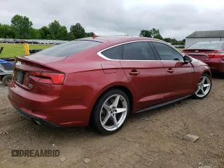 2018 Audi A5 Sportback Premium Plus with VIN WAUENCF54JA006730, listed as a Copart auction lot 57540973 with 87,756 mi miles. Bid and sale history available at carsss.com. Image 3.