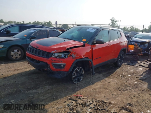 2018 Jeep Compass Trailhawk with VIN 3C4NJDDBXJT212723, listed as a IAAI auction lot 42469638 with 108,000 mi miles and . Bid and sale history available at DreamBid. Image 17.