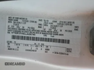2020 Ford Ranger XL с VIN 1FTER1FH0LLA26745, выставлен на аукционе Copart как лот 51099145 с пробегом 93 173 миль миль и Списание • Salvage title. История ставок и продаж доступна на DreamBid. Изображение 13.