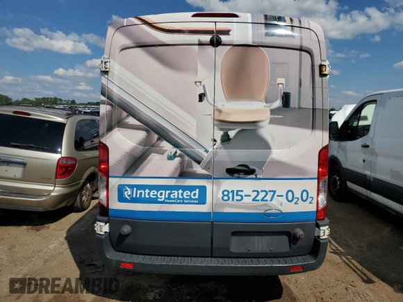 2015 Ford Transit with VIN 1FTSW2CG7FKB15669, listed as a Copart auction lot 48441185 with 193,707 mi miles and Salvage Title. Bid and sale history available at DreamBid. Image 6.
