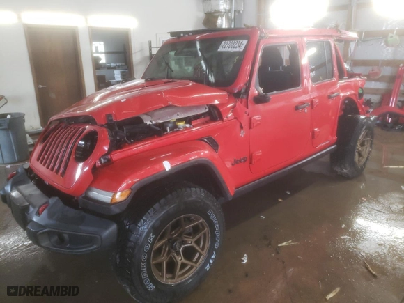 2021 Jeep Wrangler Unlimited Willys with VIN 1C4HJXDM6MW584736, listed as a Copart auction lot 82788234 with 21,872 mi miles and Salvage Title. Bid and sale history available at carsss.com. Image 1.