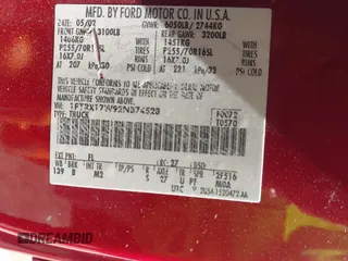 2002 Ford F-150 XL with VIN 1FTRX17W92NB74528, listed as a IAAI auction lot 42427724 with 234,508 mi miles and . Bid and sale history available at DreamBid. Image 9.