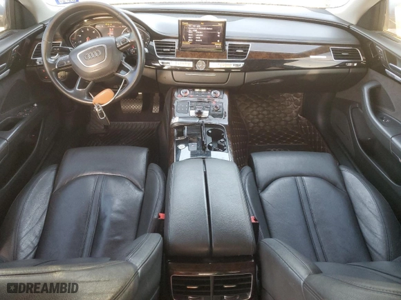 2012 Audi A8 L with VIN WAURVAFD3CN001494, listed as a Copart auction lot 52486915 with 136,762 mi miles and Salvage Title. Bid and sale history available at carsss.com. Image 8.