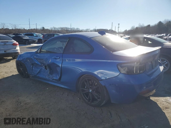 2016 BMW 2 Series M235i xDrive with VIN WBA1J9C55GV371825, listed as a Copart auction lot 42714675 with 86,108 mi miles and Salvage Title. Bid and sale history available at carsss.com. Image 2.