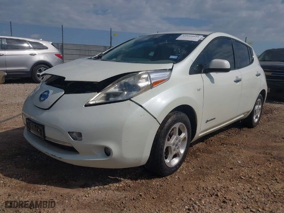 2012 Nissan LEAF SL with VIN JN1AZ0CP5CT017787, listed as a IAAI auction lot 42016039 with 99,647 mi miles. Bid and sale history available at carsss.com. Image 2.