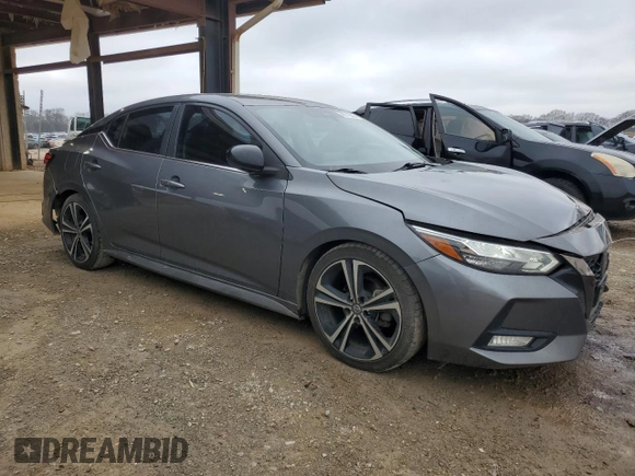 2020 Nissan Sentra SR with VIN 3N1AB8DV0LY237605, listed as a Copart auction lot 49116005 with 110,256 mi miles and Salvage Title. Bid and sale history available at DreamBid. Image 4.
