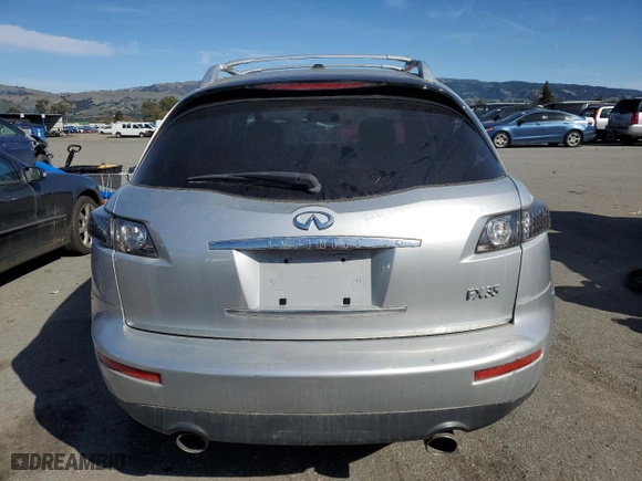 2006 Infiniti FX35 with VIN JNRAS08W16X201106, listed as a Copart auction lot 43613375 with 0 mi miles and Clean Title. Bid and sale history available at carsss.com. Image 6.