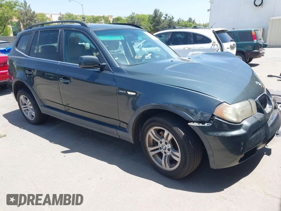 2006 BMW X3 3.0i with VIN WBXPA93486WG87612, listed as a IAAI auction lot 42354365 with 130,030 mi miles and . Bid and sale history available at DreamBid. Image 1.