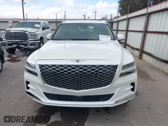 2023 Genesis GV80 with VIN KMUHBDSB2PU105268, listed as a IAAI auction lot 40791181 with 21,569 mi miles and . Bid and sale history available at DreamBid. Image 12.
