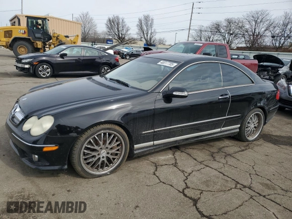 2007 Mercedes-Benz CLK-Class 5.5L with VIN WDBTJ72HX7F216515, listed as a Copart auction lot 46517705 with 149,364 mi miles and Salvage Title. Bid and sale history available at carsss.com. Image 1.