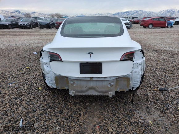 2023 Tesla Model 3 with VIN 5YJ3E1EA2PF665029, listed as a Copart auction lot 49822915 with 35,714 mi miles and Salvage Title. Bid and sale history available at carsss.com. Image 6.