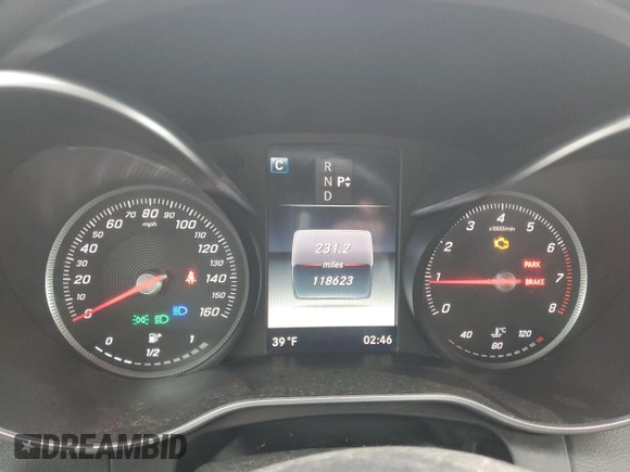 2017 Mercedes-Benz C 300 with VIN WDDWJ4JBXHF400662, listed as a Copart auction lot 48013025 with 118,623 mi miles and Clean Title. Bid and sale history available at carsss.com. Image 9.