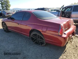 2005 Chevrolet Monte Carlo LS with VIN 2G1WW12E659337043, listed as a Copart auction lot 60161674 with 185,963 mi miles and Salvage Title. Bid and sale history available at carsss.com. Image 2.