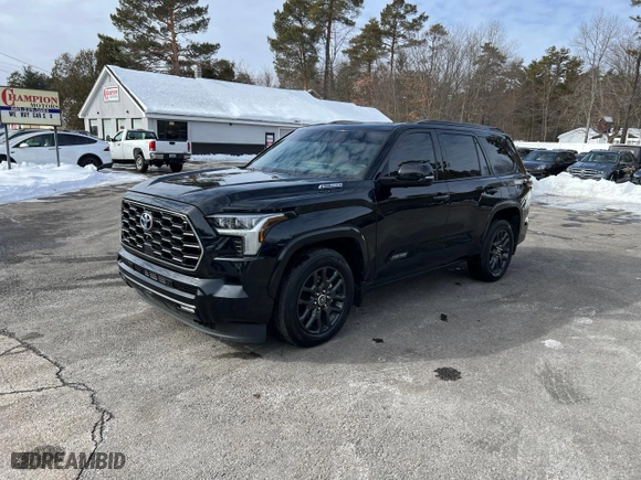 2023 Toyota Sequoia SR5 with VIN 7SVAAABA8PX001787, listed as a Copart auction lot 46808275 with 57,698 mi miles and Clean Title. Bid and sale history available at carsss.com. Image 2.